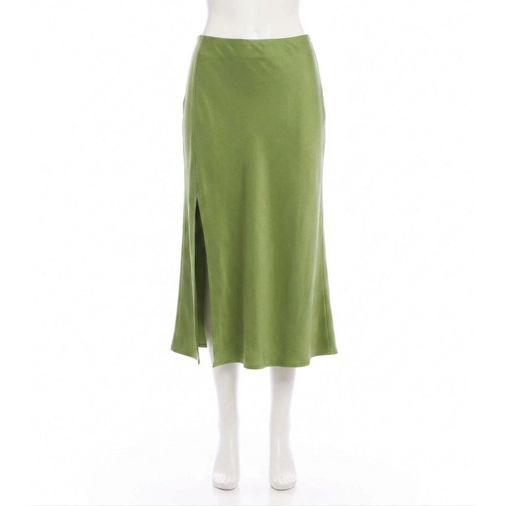NEW FIFTEEN TWENTY brielle midi skirt in green